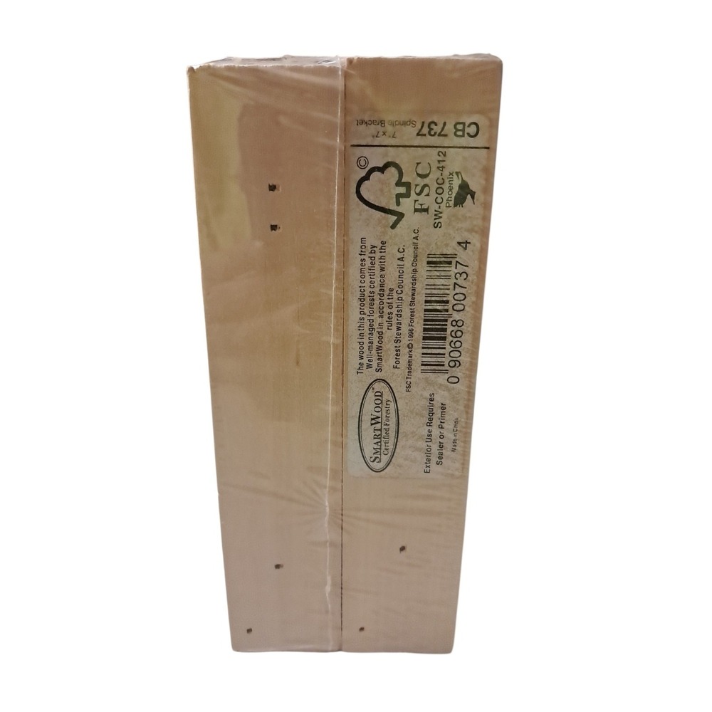 7" x 7" Spindle Bracket (Pair), CB737, Smart Wood Certified Forestry - Picture 3 of 9